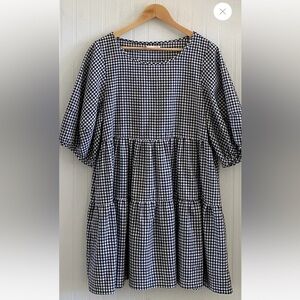 Bronze Age - Nati Dress , black & white gingham -XS (could fit XS-M)